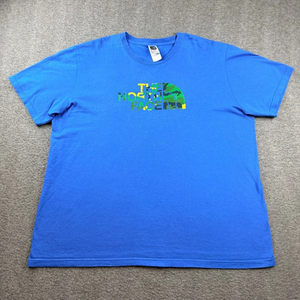 The North Face Mens Blue Camo Logo Graphic‎ T-Shirt XL